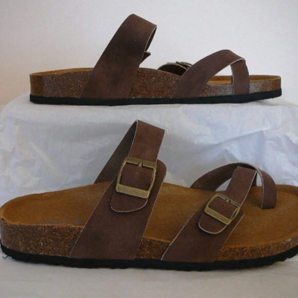 Hofeny Soft Footbed Sled Women's Brown Slip On Sandals-Size 10-NIB - Picture 4 of 9